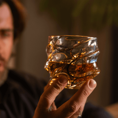Storm Gold-Accent Japanese Crystal Whiskey Glass