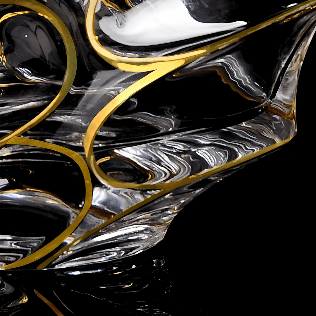 Storm Gold-Accent Japanese Crystal Whiskey Glass
