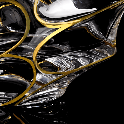 Storm Gold-Accent Japanese Crystal Whiskey Glass